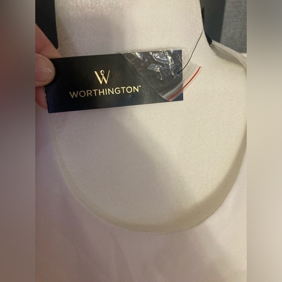 Worthington White Layered Tank Top NWT - Picture 4 of 11